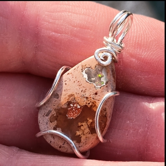 Mexican Cantera Opal Pendant Sterling Silver - Picture 16 of 16